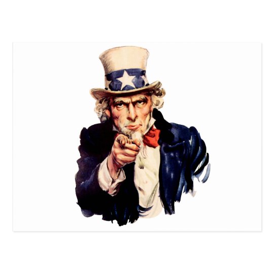 Uncle Sam Wants You! Postcard