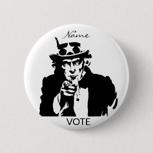 Uncle Sam Wants You Thunder_Cove 6 Cm Round Badge