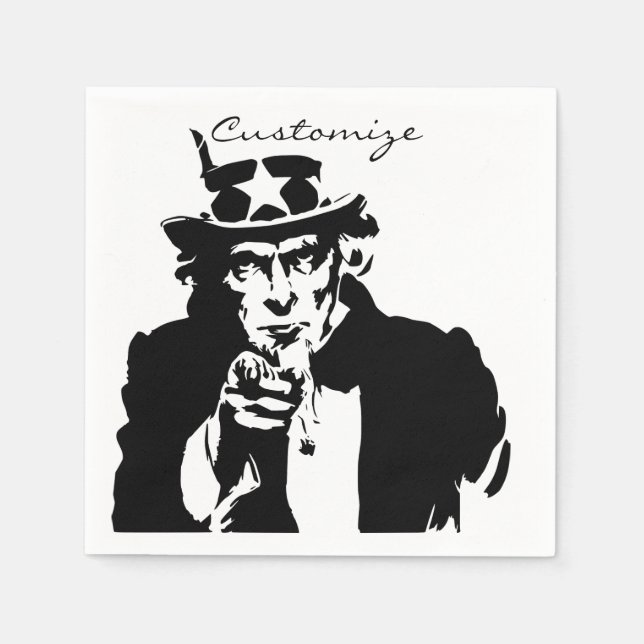 Uncle Sam Wants You Thunder_Cove Napkin (Front)