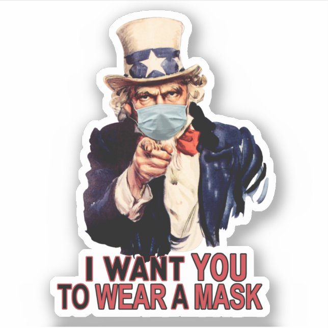 Uncle Sam Wants You to Wear a Face Mask USA (Front)
