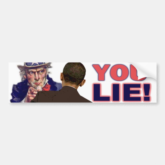Uncle Sam: You Lie! Bumper Sticker (Front)