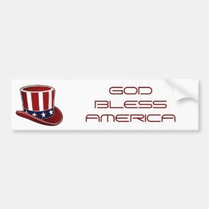 Uncle Sam's Hat "GOD BLESS AMERICA" Sticker