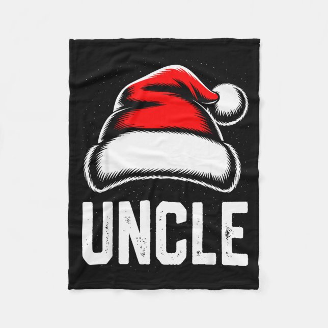 Uncle Santa Christmas Family Matching Pajamas Xmas Fleece Blanket (Front)