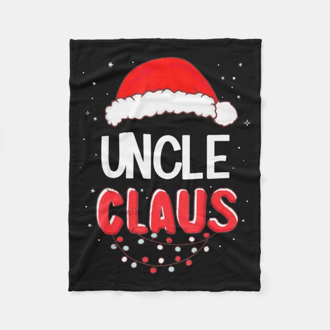 Uncle Santa Claus Christmas Matching Costume  Fleece Blanket (Front)