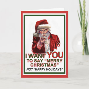 Uncle Santa Wants You Card