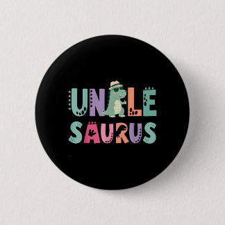 Uncle Saurus Dad Dinosaur 3rd Birthday T-Rex 6 Cm Round Badge