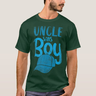 Uncle Says Boy Gender Reveal Vintage T-Shirt
