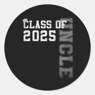 Uncle Senior 2025 Proud Uncle Of A Cl Of 2025 Grad Classic Round Sticker