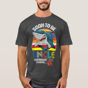 Uncle Shark Fathers Day Soon to be Uncle Est 2023 T-Shirt