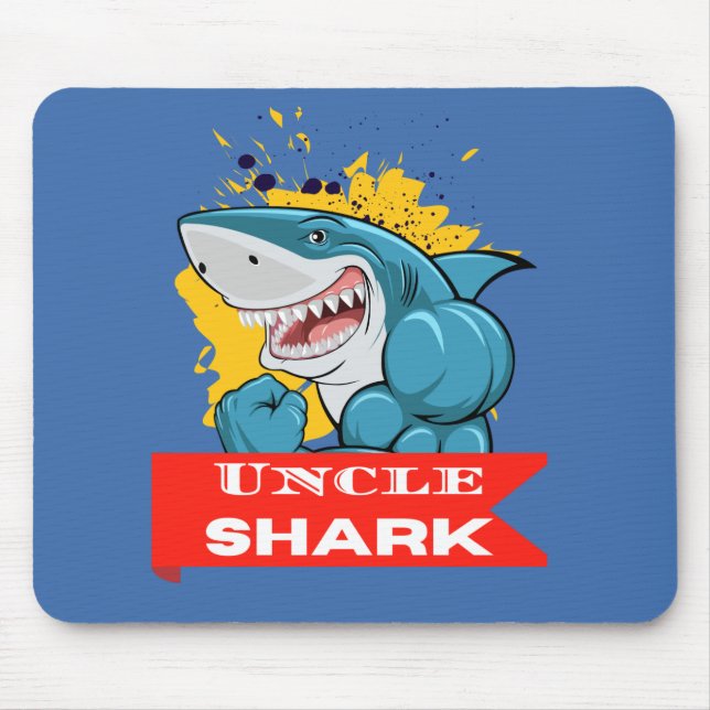UNCLE SHARK MOUSE MAT (Front)