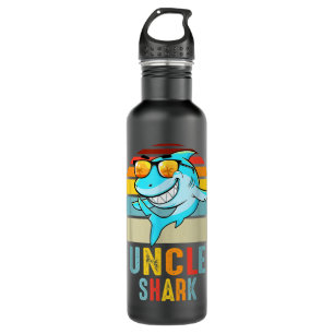 Uncle Shark Shirt Shark Family Happy Mother's Day  710 Ml Water Bottle