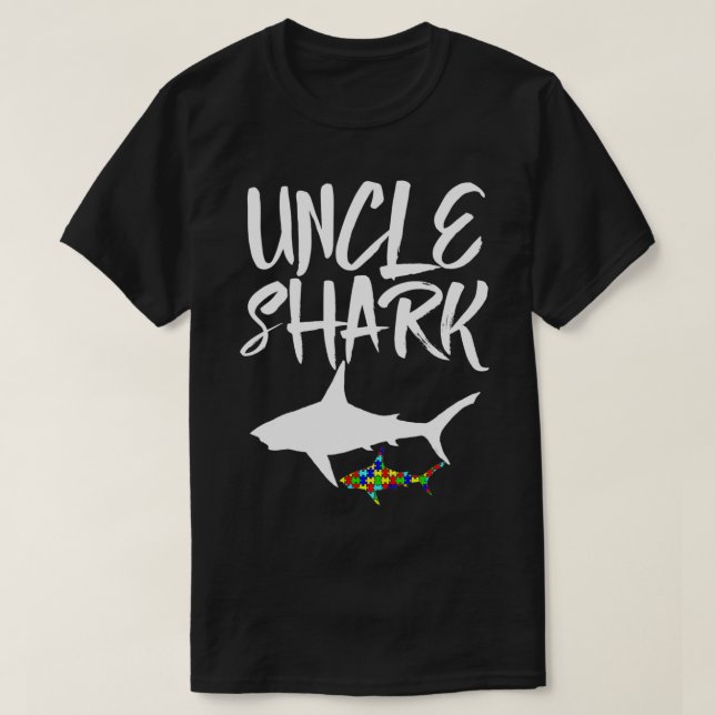 Uncle Shark Tee s Funny Women Sharks Tee Uncle Lov (Design Front)