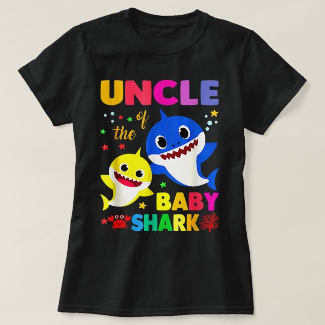 Uncle Shark Uncle Shark Family Mother's Day  T-Shirt (Design Front)