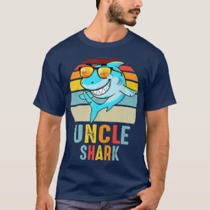 Uncle Shark Vintage Retro Shark Lover Fathers Day T-Shirt