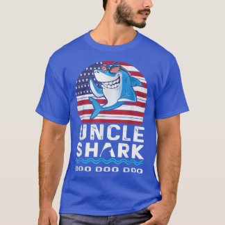 Uncle SharkFathers Day Gift From Wife Son Daughter T-Shirt