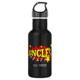 Uncle Superhero Comic Burst Cartoon 532 Ml Water Bottle