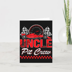 Uncle T Crew Racing Family Race Car Birthday Boy Card