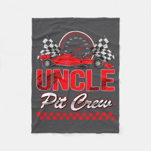 Uncle T Crew Racing Family Race Car Birthday Boy Fleece Blanket