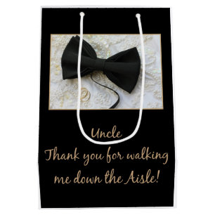 Uncle    Thanks for Walking me down Aisle Medium Gift Bag