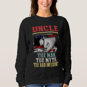 Uncle The Man Myth Bad Influence Vintage American Sweatshirt