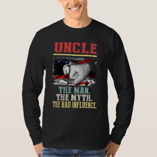 Uncle The Man Myth Bad Influence Vintage American T-Shirt