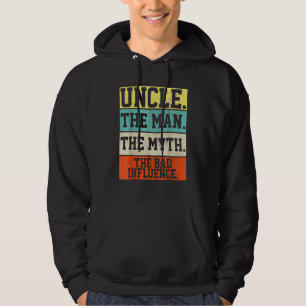 Uncle The Man The Myth Bad Influence Retro Christ Hoodie