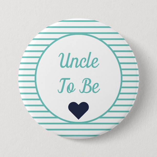 Uncle To Be Baby Shower Button (Front)
