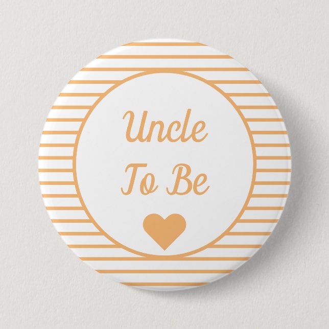Uncle To Be Baby Shower Button (Front)