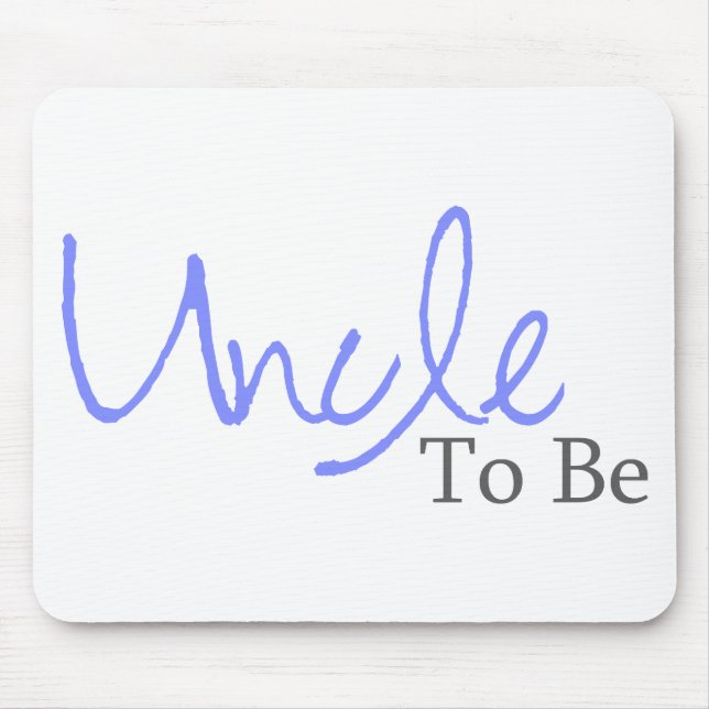 Uncle To Be (Blue Script) Mouse Mat (Front)