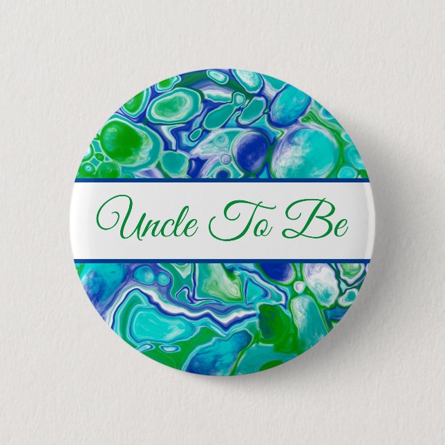 Uncle To Be | Boy's  Baby Shower    Button (Front)