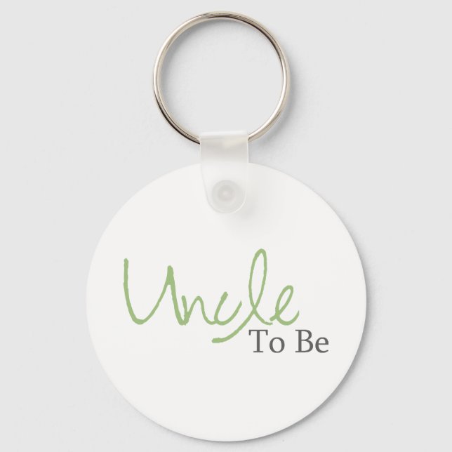 Uncle To Be (Green Script) Key Ring (Front)