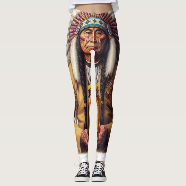 Uncle Toad's Feathered Headdress Leggings (Front)