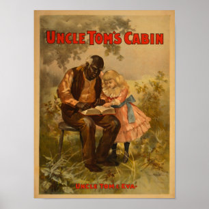 Uncle Tom's Cabin Black Man & Girl Theatre Poster