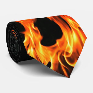 Uncle Tony's BBQ Flames Neck Tie
