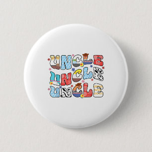Uncle Toy Funny Story Grandpa Fathers Day Womens M 6 Cm Round Badge