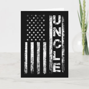 Uncle Vintage American Flag Father's Day 4th Of Ju Card