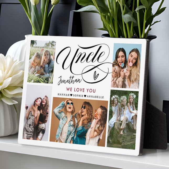 Uncle We Love You Photo Collage Plaque (Creator Uploaded)