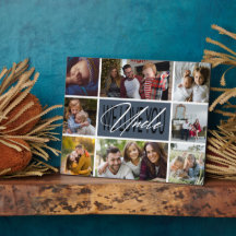 Uncle We Love You Photo Collage Plaque