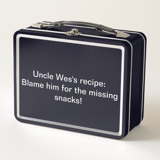 Uncle Wes's recipe: Metal Lunch Box (Front)