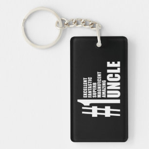 Uncles Birthdays Gifts : Number One Uncle Key Ring