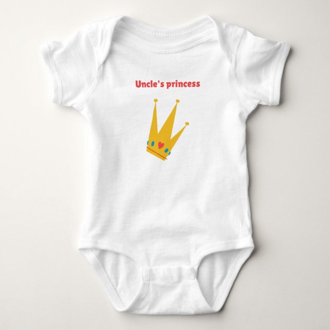 Uncle's princess baby bodysuit (Front)