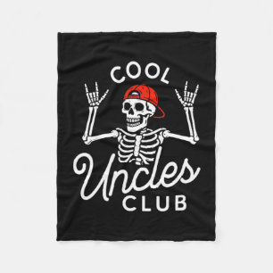 Uncles Shirt Cool Uncles Club Funny Skeleton Uncle Fleece Blanket