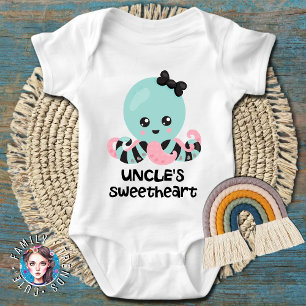 Uncle's Sweetheart  Kawaii Octopus Baby Bodysuit