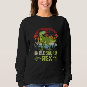 Unclesarurus Rex   Cool Retro Dinosaur Design Sweatshirt
