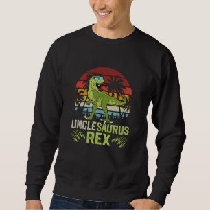 Unclesarurus Rex Cool Retro Dinosaur Design Sweatshirt