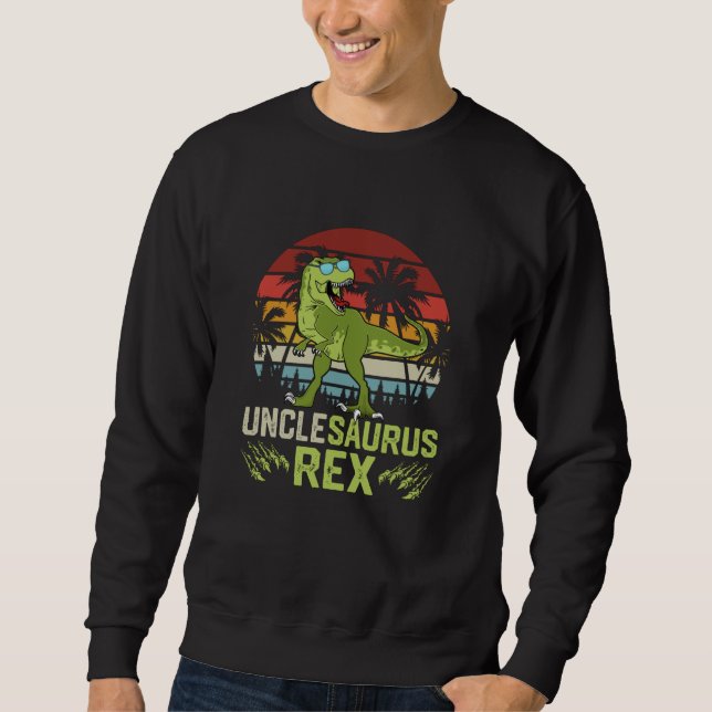 Unclesarurus Rex | Cool Retro Dinosaur Design Sweatshirt (Front)