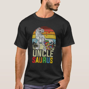 Unclesaurus Autism Awareness Cool Uncle Saurus Fam T-Shirt
