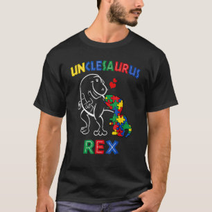 Unclesaurus Autism Awareness Uncle Dinosaur Dino T T-Shirt