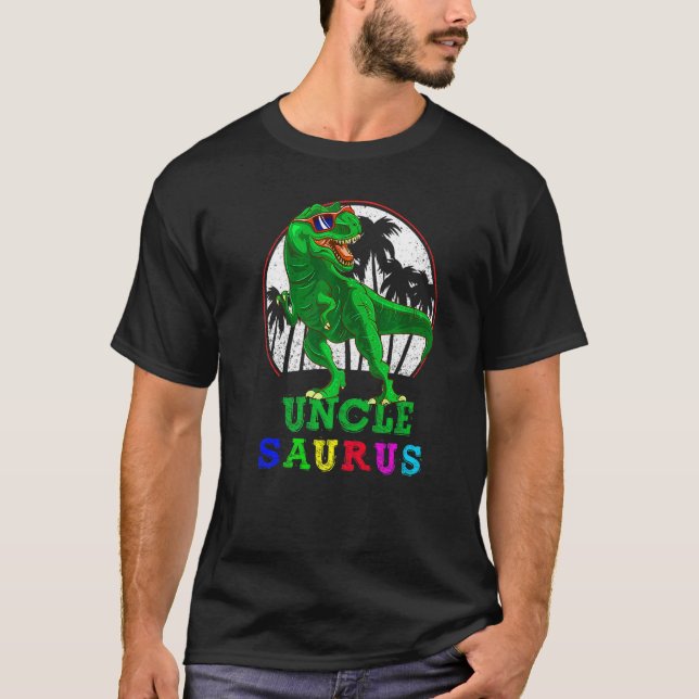 Unclesaurus Rex Dinosaur Men Uncle Saurus Family M T-Shirt (Front)