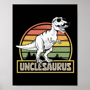 Unclesaurus T Rex Dinosaur Uncle Saurus Matching F Poster